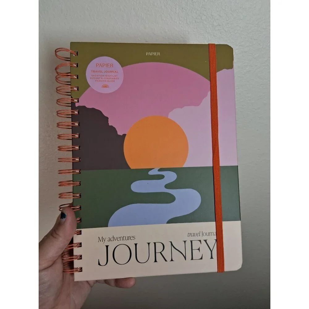 NWT My Adventures Travel Journal Notebook Spiral Bound Stationary Plan Keepsake